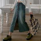 High-waist Fish Tail Denim Skirt