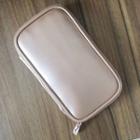 Plain Faux Leather Makeup Pouch Nude Pink - One Size