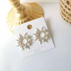 Rhinestone Star Drop Earring 1 Pair - Gold - One Size
