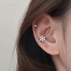 Floral Rhinestone Clip-on Earring