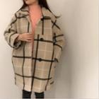 Single Breasted Woolen Coat Almond - One Size
