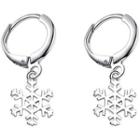 Snowflake Sterling Silver Dangle Earring 1 Pair - Silver - One Size
