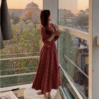 Long-sleeve Floral Dress (various Design)
