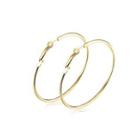 Simple Fashion Plated Gold Geometric Circle Large Earrings Golden - One Size