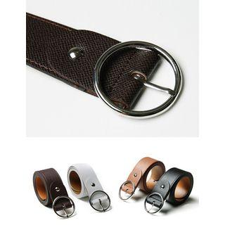 Textured Faux-leather Belt