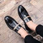 Faux-leather Buckled Accent Dress Shoes