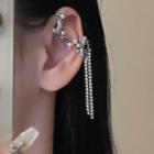 Faux Pearl Fringe Ear Cuff 1 Pc - Silver - One Size