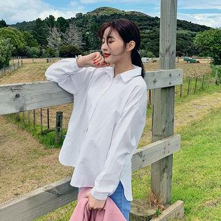 Slit-side Boxy Shirt