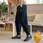 Chinese Character Embroidered Sweatpants