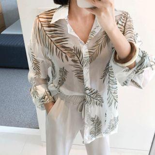 Patterned Sheer Shirt