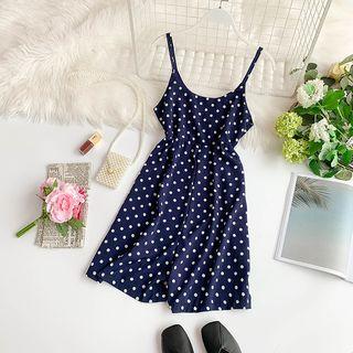 Spaghetti Strap Dotted Playsuit