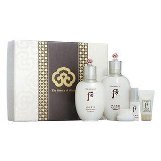 The History Of Whoo - Gongjinhyang Seol Special Set: Radiant White Balancer 150ml + Emulsion 110ml + Moisture Cream 4ml + Eye Serum 5ml + Brightening Cleansing Foam 13ml 5pcs