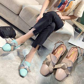 Bow Closed-toe Slingback Sandals