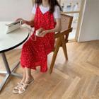 Floral Print Camisole / Floral Sleeveless A-line Dress