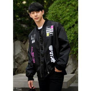 Logo Patched Flight Jacket