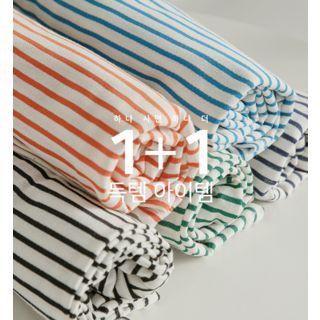 Round-neck Striped T-shirt Set Of 2