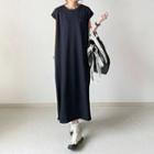 Short-sleeve Pocket Detail Midi T-shirt Dress