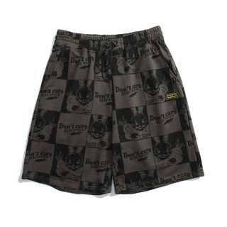 Rabbit Print Straight Cut Shorts