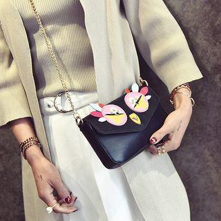 Bird Applique Chain Strap Crossbody Bag