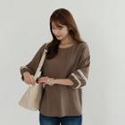 Round-neck Crochet-trim Blouse