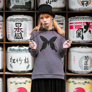 Butterfly Embroidery Hoodie