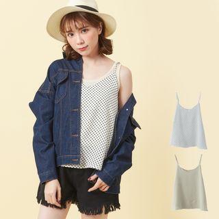 Dot Print V-neck Camisole Top