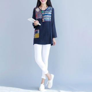 Patchwork Long-sleeve T-shirt