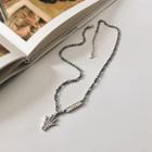 925 Sterling Silver Palm Pendant Necklace A1748 - 925 Silver - Silver - One Size