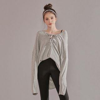 Lace-up Loose-fit Hoodie