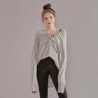 Lace-up Loose-fit Hoodie