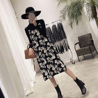 Floral Print Midi Chiffon Midi Spaghetti Strap Dress
