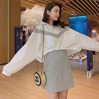 Set: Overhead Light Jacket + Mini Tank Dress As Shown In Figure - One Size
