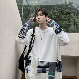 Pattern Panel Sweatshirt