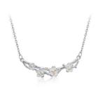 925 Sterling Silver Fashio Elegant Plum Necklace Silver - One Size