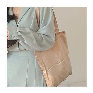 Vivid Satin Shopper Bag