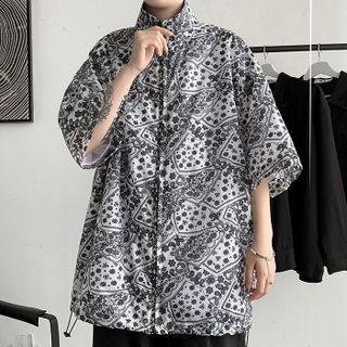 Short-sleeve Print Jacket