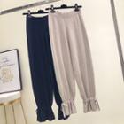 Knit Gather-cuff Pants