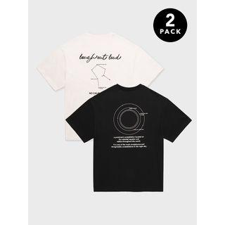 Set Of 2: [r:lol] Couple Printed T-shirt