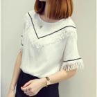 Short-sleeve Fringe T-shirt