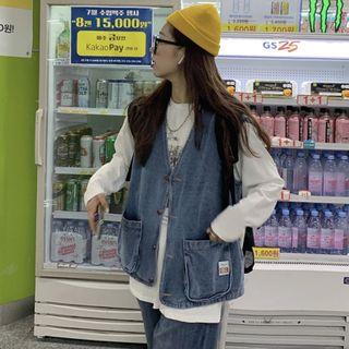 Denim Vest Coat