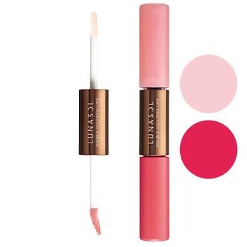 Kanebo - Lunasol Double Coloring Lips (#02 Pink Red) 1 Pc