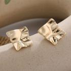 Irregular Alloy Square Earring 1 Pair - As Shown In Figure - One Size