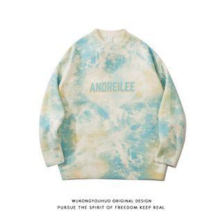 Lettering Tie Dye Sweater