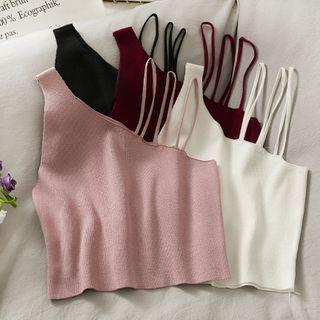 Details Asymmetric Crop Tank Top