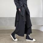 High-waist Asymmetric Wide-leg Pants