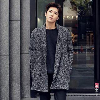 Marled Open-front Jacket