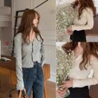 Long-sleeve Frill Trim Cardigan