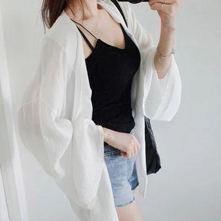Open Front Light Jacket / Cami Top