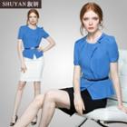 Set Of 2 / Short-sleeve Blouse / Skirt