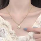 Rose Necklace 1 Piece - Necklace - Gold - One Size